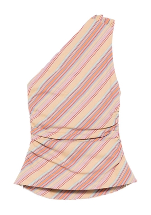 Faithfull the Brand Aurora striped one-shoulder blouse - Neutrals