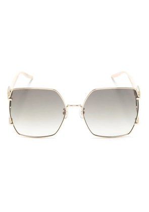 Gucci Eyewear oversize-frame sunglasses - Neutrals