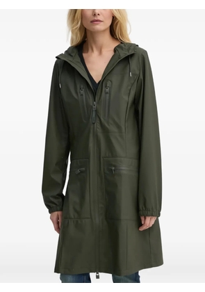 Rains Cargo Curve hooded zip-up parka - Green