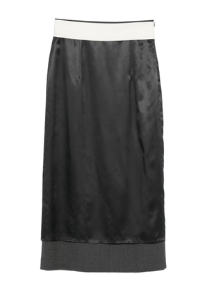Róhe colourblock midi skirt - Black