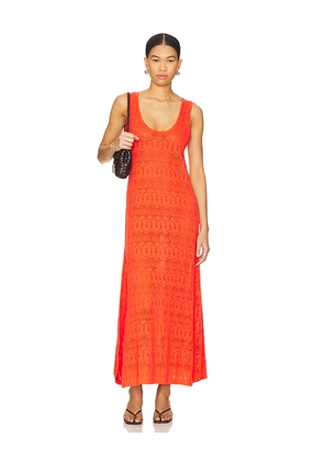 SPELL Siesta Maxi Dress in Orange. Size L. Also in S.