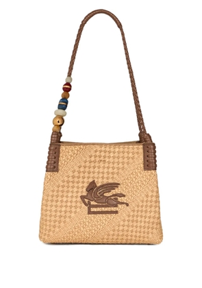 ETRO small Libra raffia tote bag - Neutrals