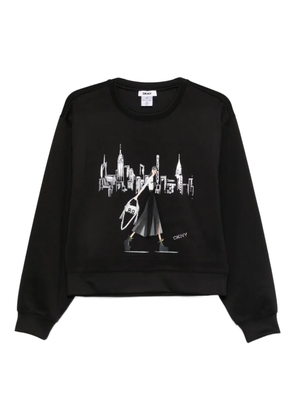DKNY graphic-print crew-neck sweatshirt - Black