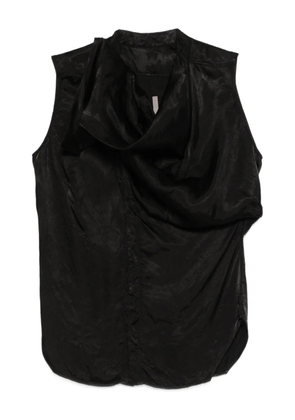 Rick Owens draped sleeveless top - Black