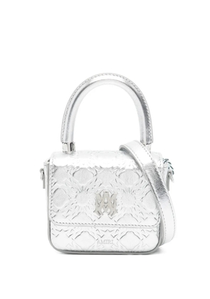 AMIRI embossed top handle mini bag - Silver