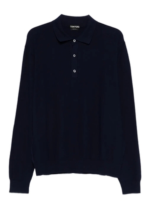 TOM FORD long-sleeve polo shirt - Blue