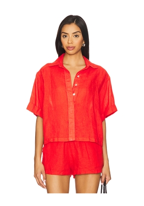 PQ Linen Top in Red. Size M/L. Also in XS/S.