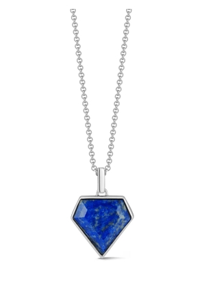 Mateo sterling silver Pentagon lapis necklace