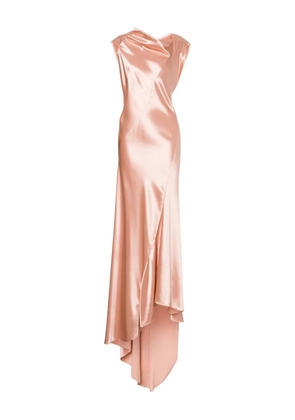 Alberta Ferretti satin long dress - Pink