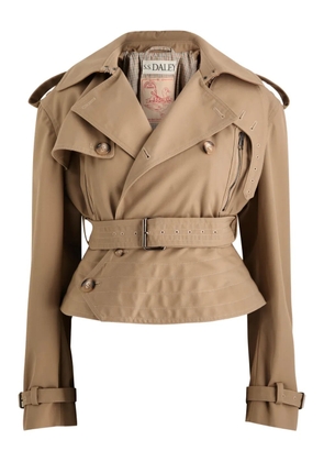 S.S.DALEY Eliza belted short trench coat - Neutrals