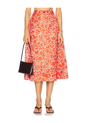 Papa Don't Preach x REVOLVE Fits Like A Puzzle Skirt in Red. Size S. Also in M, XS.