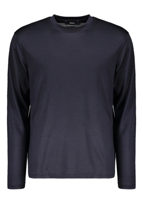 Herno long-sleeve round-neck top - Blue