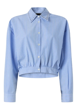 PINKO striped embellished shirt - Blue