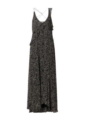 MARANT ÉTOILE Luxie geometric-pattern maxi dress - Black