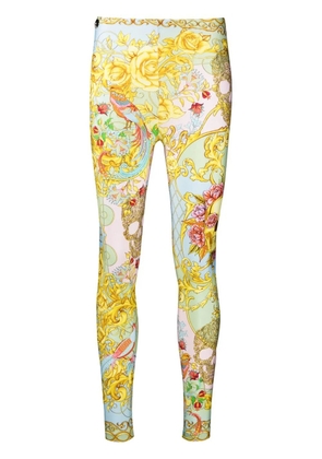 Philipp Plein baroque-print high-waisted leggings - Green