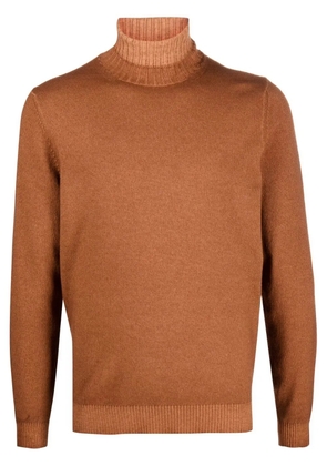 Malo roll-neck virgin wool jumper - Brown