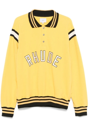 RHUDE logo-embroidered polo shirt - Yellow