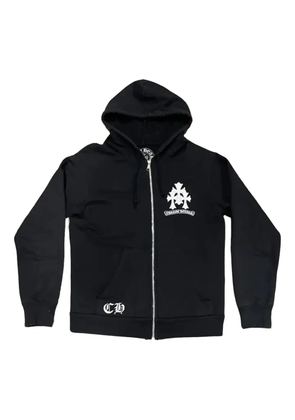 Chrome Hearts Triple Cross logo-print zip-up hoodie - Black
