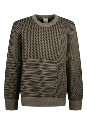 Calvin Klein patterned crew-neck sweater - Green