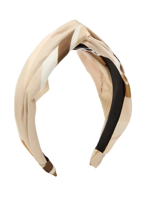 Eugenia Kim striped knotted headband - Neutrals