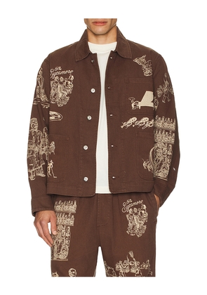 Samuel Zelig Restaurant Jacket in Brown. Size XXL/2X. Also in S.