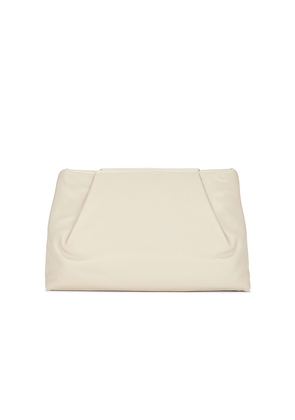 St. Agni Soft Tuck Clutch in Cream.