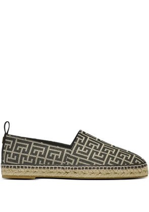 Balmain monogram-jacquard espadrilles - Black