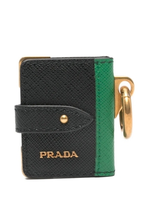 Prada Saffiano leather luggage tag - Black