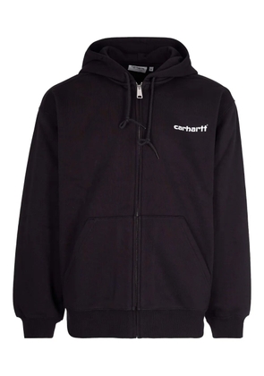 Carhartt WIP logo zip hoodie - Black