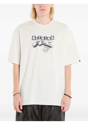 A BATHING APE® Graffiti Logo T-shirt - Neutrals