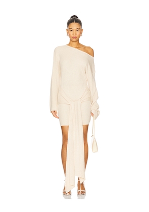 SEVEN WONDERS Himari Knit Mini Dress in Ivory. Size M. Also in S, XS.