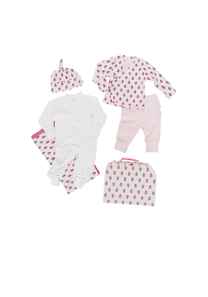 Pink Chicken Nesting Box Baby Take Home Set in Pink. Size 3-6M. Also in NB.