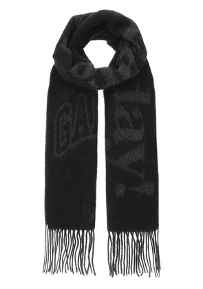 GANNI Please Recycle scarf - Black