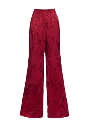 Elie Saab pocket jacquard trousers - Red