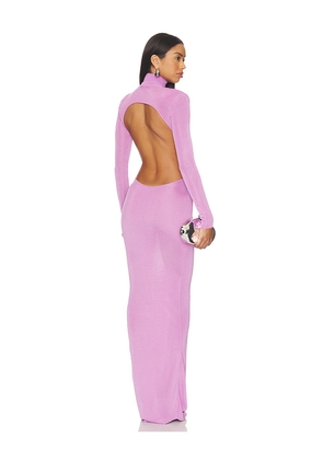 self-portrait Pink Viscose Knit Maxi Dress in Pink. Size L. Also in XS.
