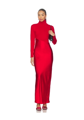 SWF Asymmetric Split Maxi Dress in Red. Size M. Also in S, XS.