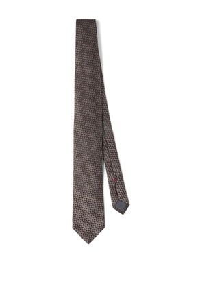 Brunello Cucinelli textured silk tie - Brown