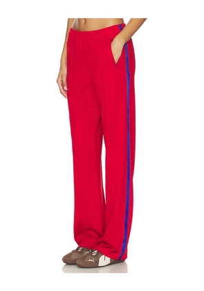 RE/DONE Sunland Track Pant in Red. Size M. Also in S, XS.