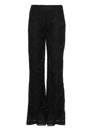 TWINSET macramé straight-leg trousers - Black