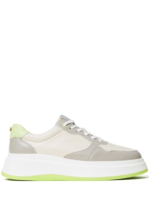 TWINSET colour-block faux leather trainers - Neutrals
