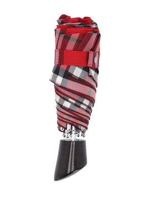 Burberry checked folding umbrella - Red