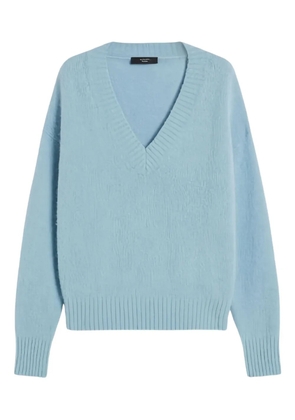Weekend Max Mara V-neck ribbed sweater - Blue