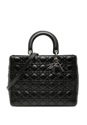 Christian Dior Pre-Owned 2013 Large Lambskin Cannage Lady Dior satchel - Black