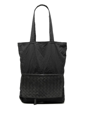Bottega Veneta Pre-Owned 2012-2025 Intrecciato Trimmed Nylon Eco tote bag - Black