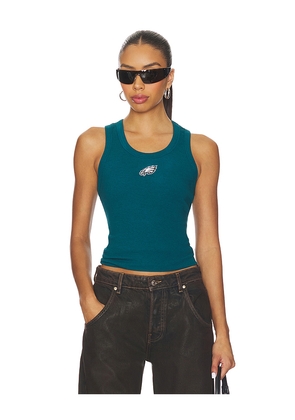 Terez x REVOLVE Eagles Scoop Neck Rib Tank in Green. Size L. Also in M, S, XL, XS, XXS.