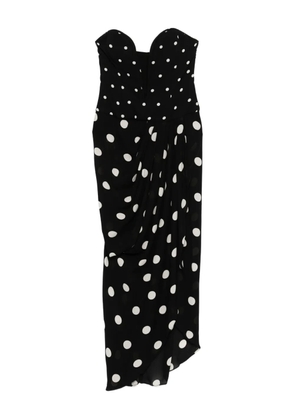 Adriana Degreas polka-dot strapless maxi dress - Black