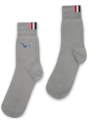 Thom Browne Hector-jacquard socks - Grey