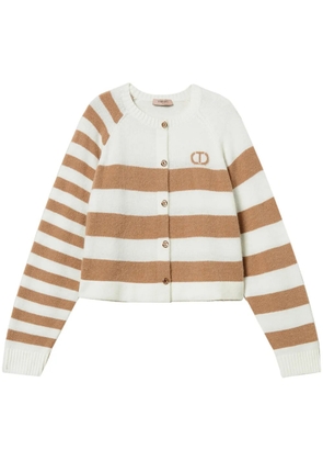 TWINSET two-tone striped cardigan - Neutrals