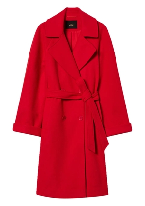 TWINSET double-breasted felted coat - Red