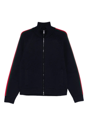 Gucci striped zip-up cardigan - Blue